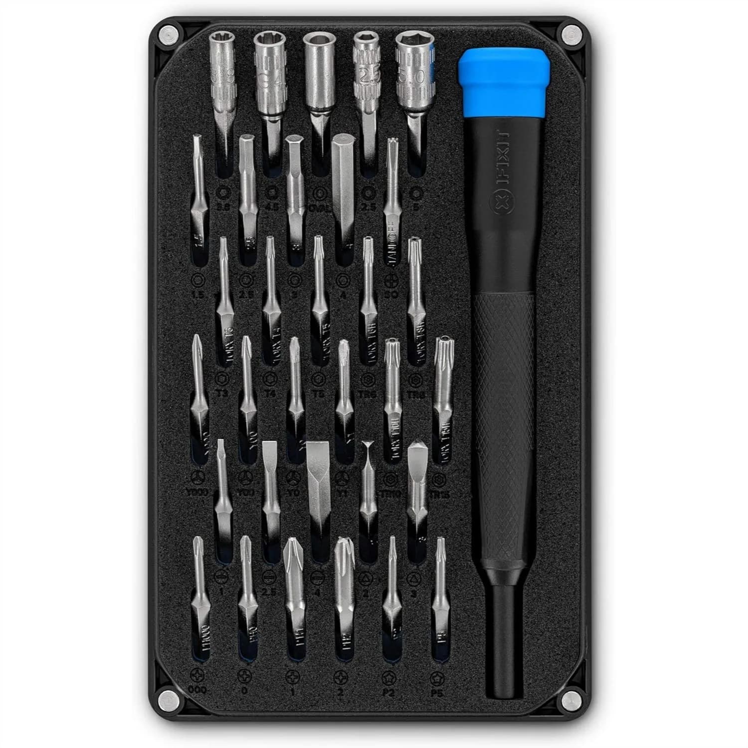 Kit di cacciaviti di precisione con 32 punte per console di gioco per smartphone e riparazione di piccoli dispositivi elettronici