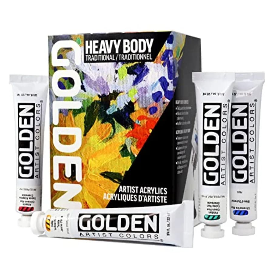 Heavy Body Acrylics by, Traditional Set, 7 Color, Professional Acrylic Paint