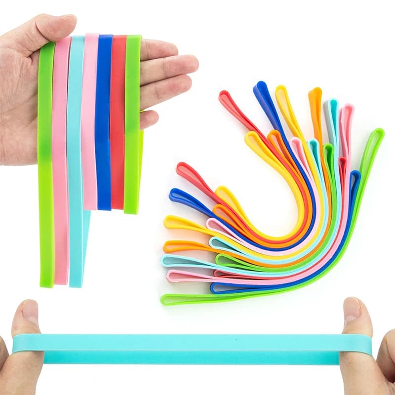 10 pezzi di elastici in gomma siliconica grandi fasce avvolgenti in gomma elastica multicolore per notebook ufficio attrezzatura da esterno regali imballaggio Cristo