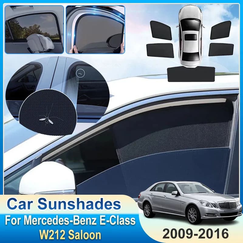Parasole magnetici per Mercedes-Benz Classe E W212 Accessori Saloon 2009-2016 Tende per parabrezza Coperture anti-UV Accessori auto