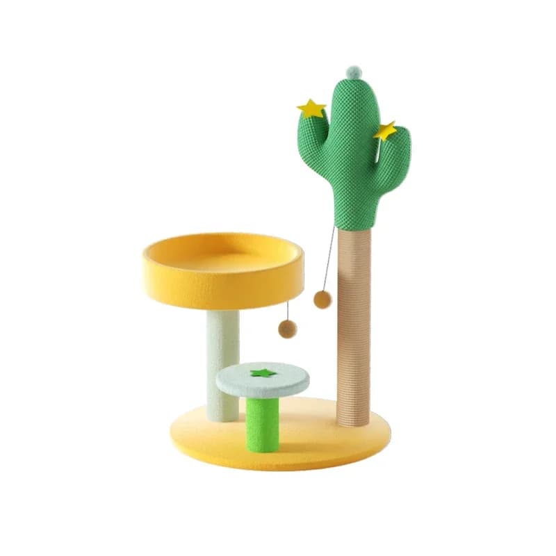Rack Tree Cat Toy Cactus Scratching Board One Climbing