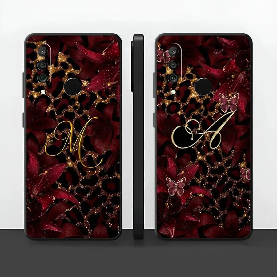Funda Phone Cover Case for Huawei P20 P40 Lite P30 P20 Pro P Smart 2019 P20 Lite 2018 Floral Leopard A M