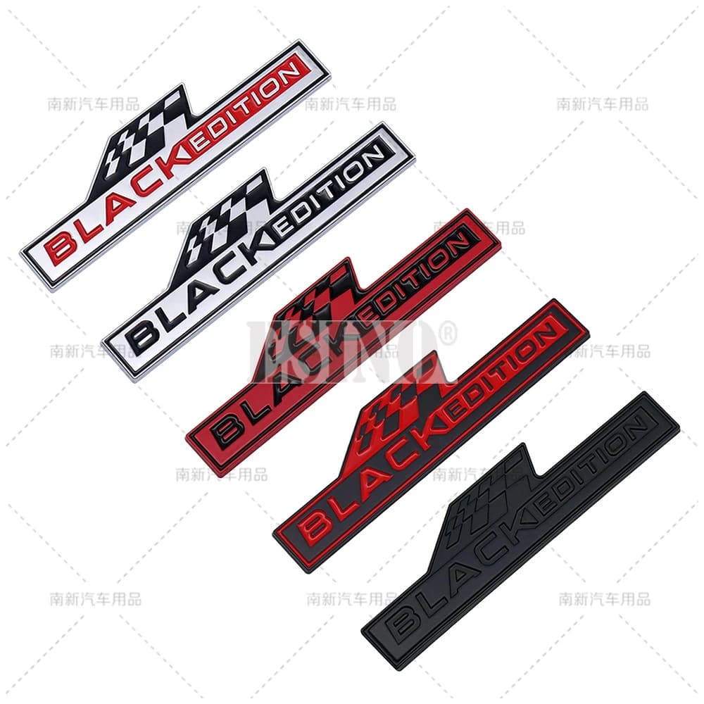 Emblema Auto 3D in Metallo Edizione Nera, Adesivo per Bagagliaio Posteriore, Badge per Parafango, Decalcomania per Carrozzeria, Accessorio Decorativo per Veicoli