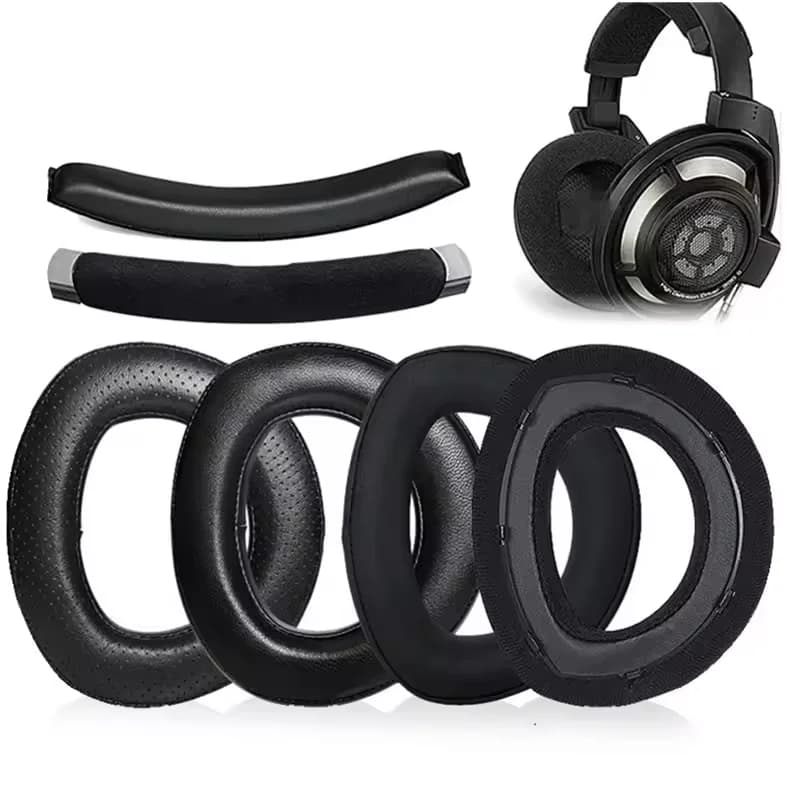 Cuscinetti auricolari di ricambio in pelle di agnello per cuffie Sennheiser HD800/HD800S HD 800. Cuscinetti per Auricolari con Isolamento Acustico in Memory Foam
