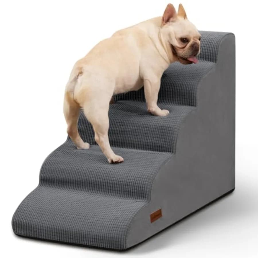 Scaletta e rampa per cani per letto alto, gradini antiscivolo robusti per cani di piccola taglia e gatti, 22.2" H