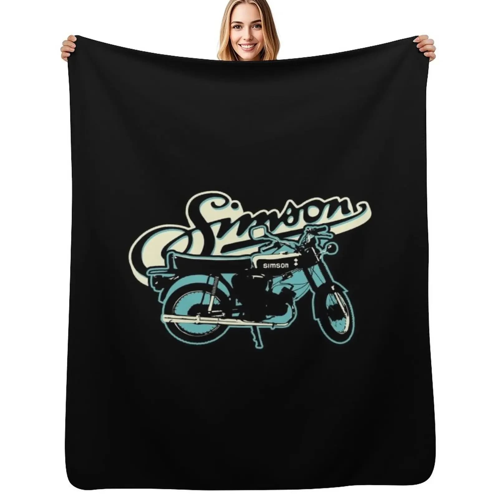S51 cyclomotors and GDR fans. Flannel fabric shooting cover, soft blanket for sleeping bag