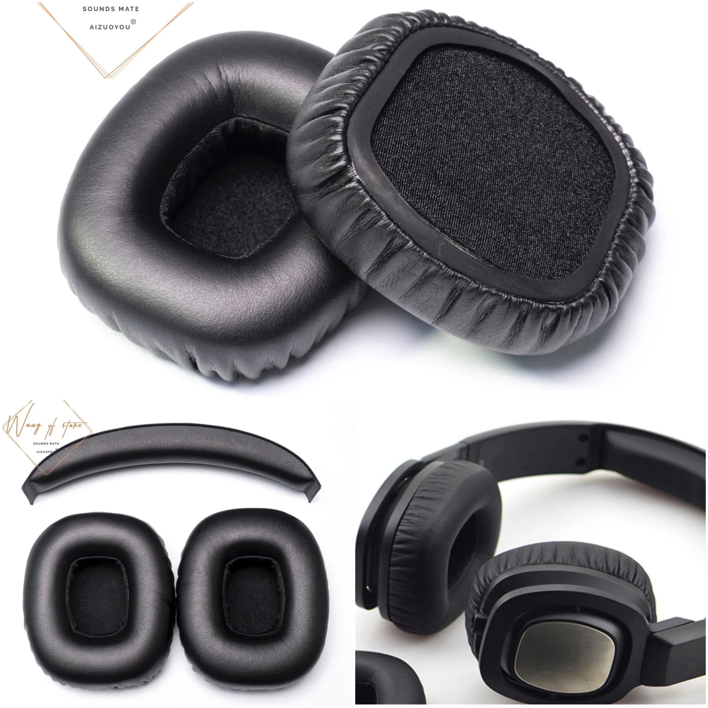 Cuscinetti auricolari per JBL J55 J55a J55i J56BT J56 cuffie Memory Foam cuscino testa parti del fascio