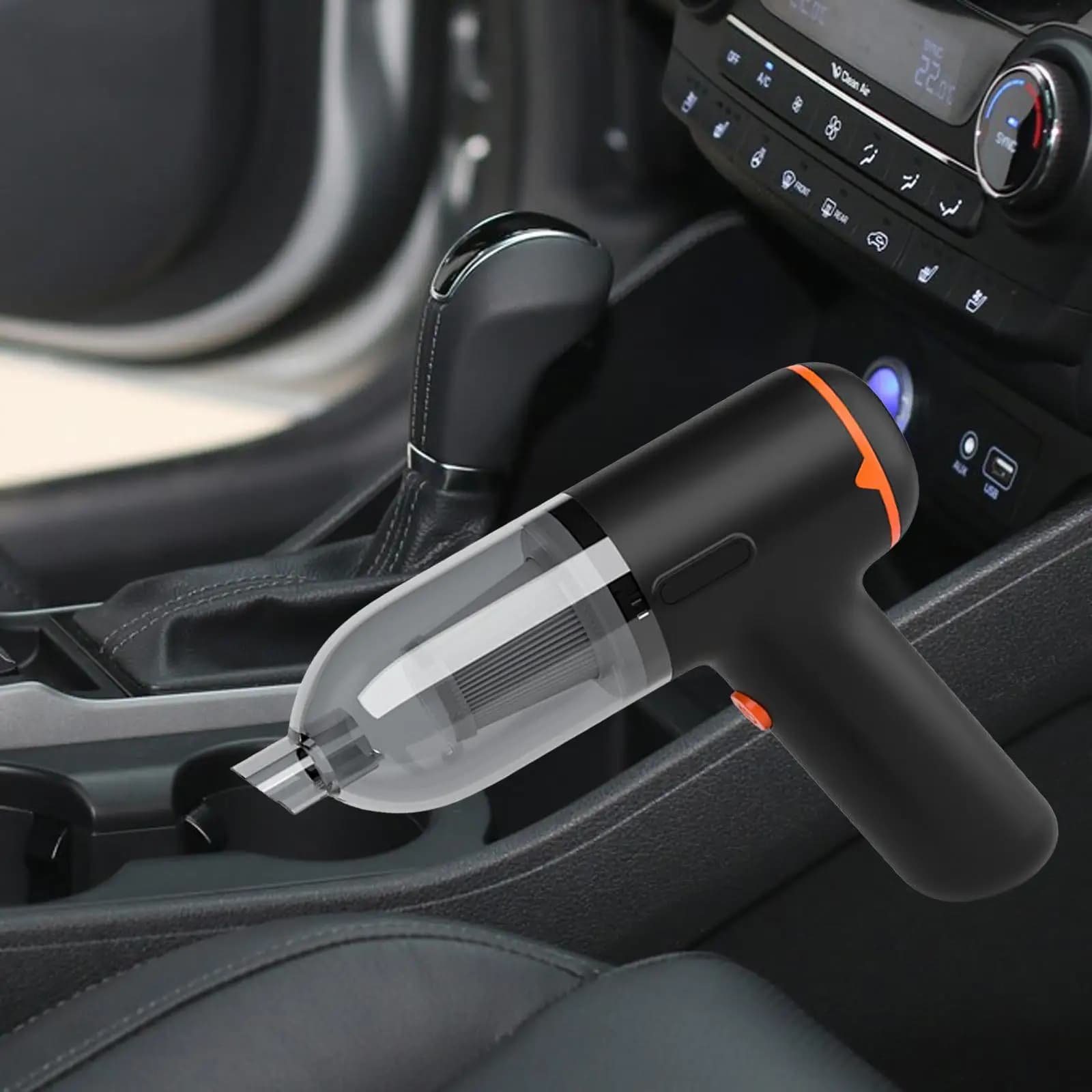 Portable Mini Car Vacuum with Nozzles Strong Suction USB Rechargeable for Carpet