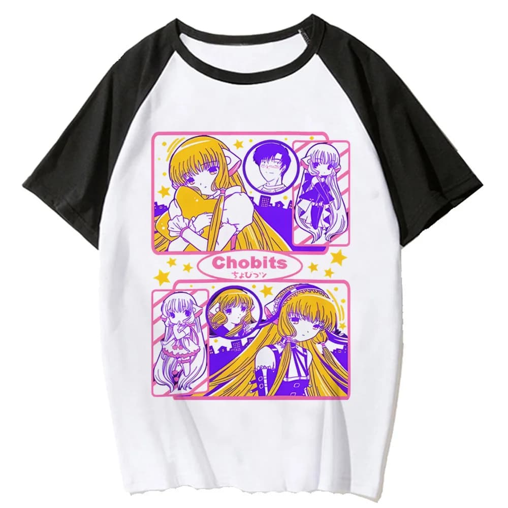Chobits tshirt women hip hop Pastel Pop Culture Y2k Breathable harajuku t shirt Pop Culture Psychedelic Punk Graphic Y2k
