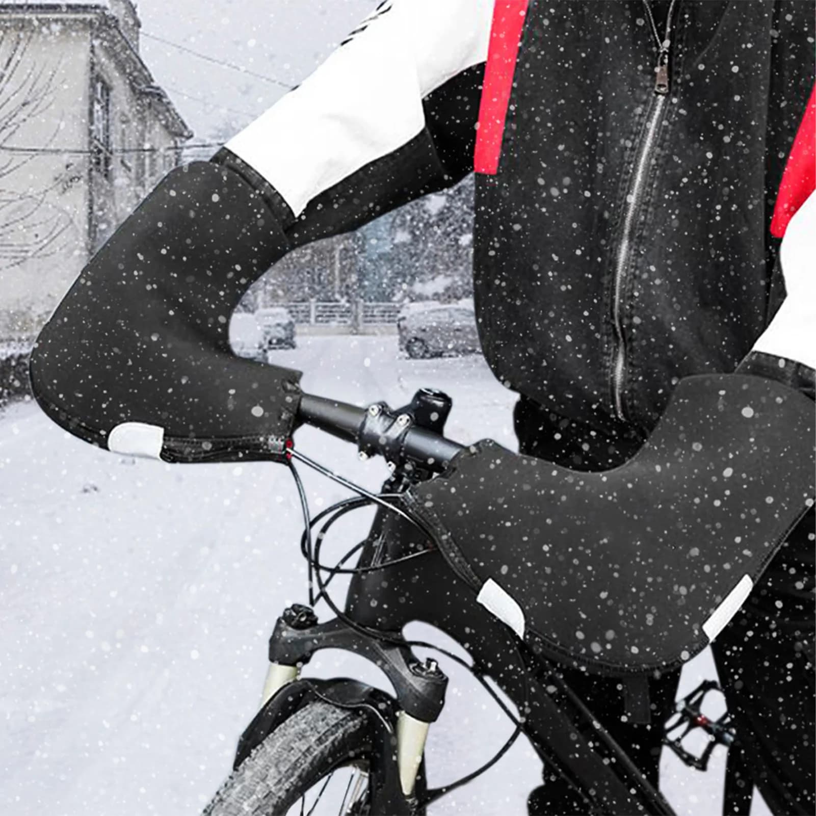 Guanti invernali da manubrio per bicicletta Guanti caldi antivento per bici Guanti da manubrio in neoprene per pendolarismo in tempo freddo Scaldamani Acqua