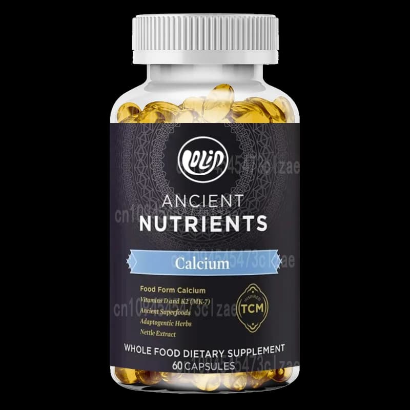 Calcium supplement containing vitamin D and vitamin K2, bone health support and immune support -60 pills