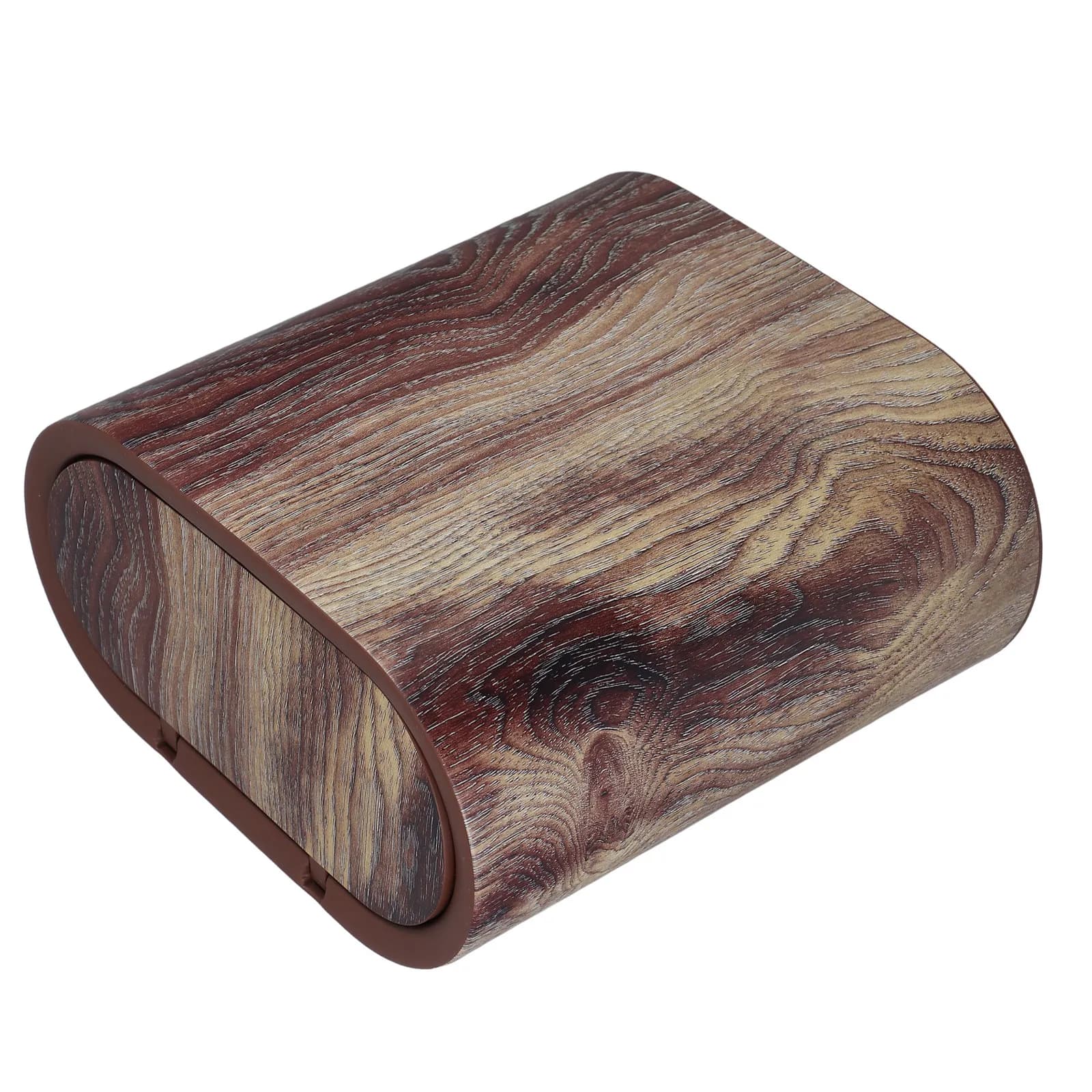 Cestino per Rifiuti Sottile con Coperchio Effetto Legno, Salvaspazio, per Bagno, Cucina, Soggiorno, Ufficio, Bidone Compatto