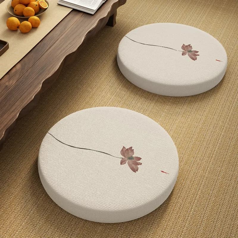 New Chinese style round futon seat cushion tea room zen play sitting meditation cushion sponge cushion removable