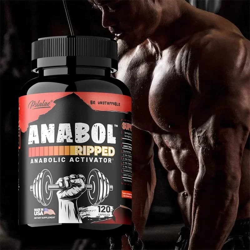 Capsule per costruire muscoli anabolici strappati di Anabol - Aiuta a aumentare l'endurenza, la sintesi proteica, costruire la massa muscolare, l'addominali, l'energia