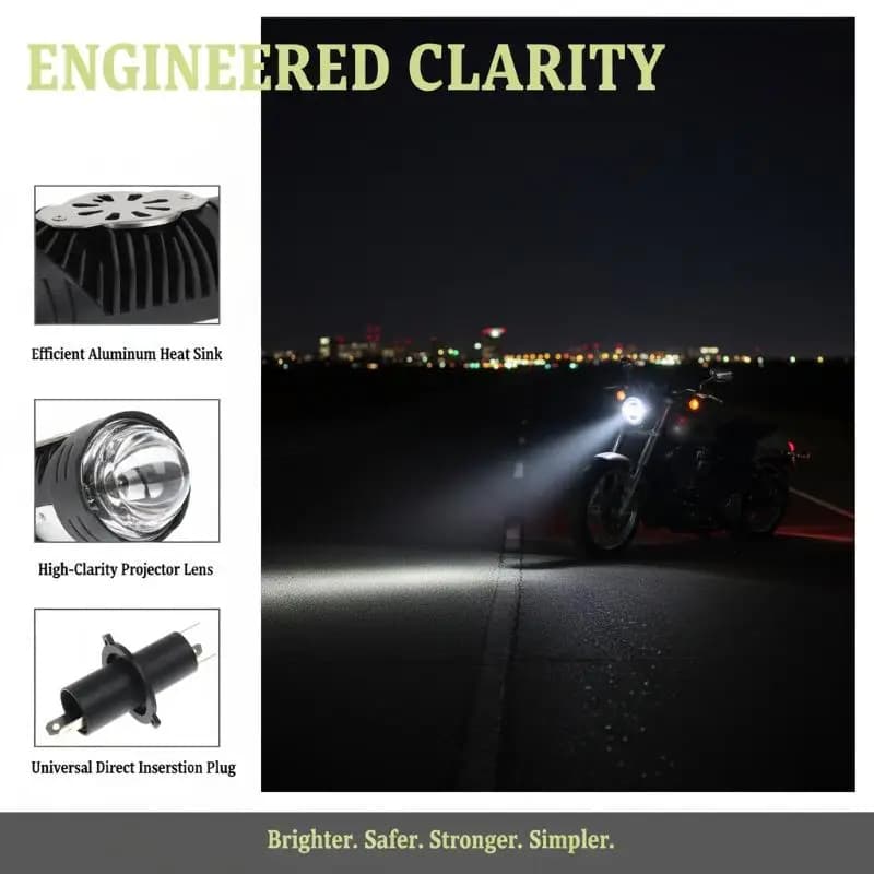 P5 H4 Mini Projector LED Headlight Bulb High Bright For Car Motorcycle Headlamp