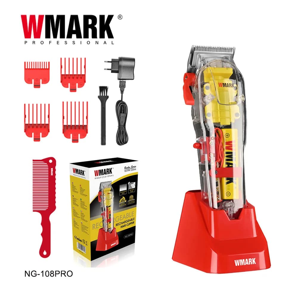 Electric haircut with transparent oil head WMARK NG-108PRO hot sale charging