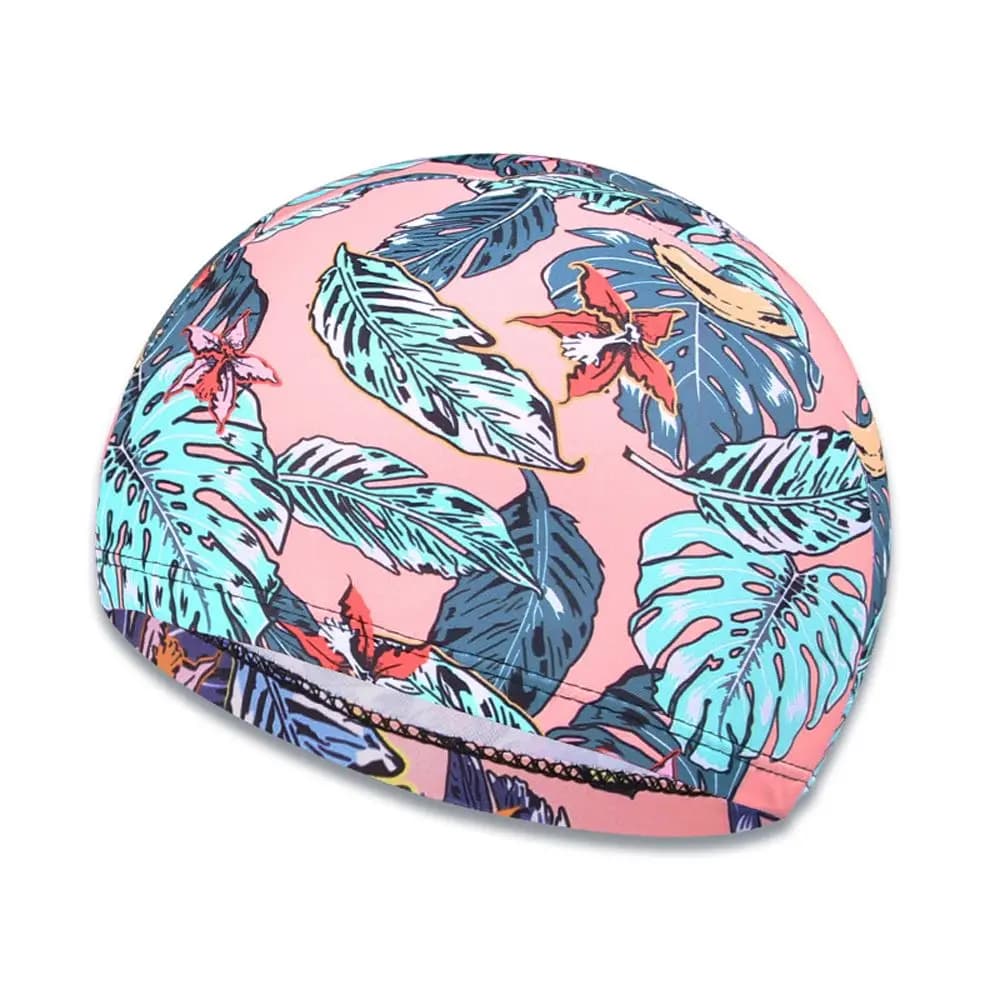 Waterproof Swimming Head Calico Quick Drying Elastic Breathable Ear Protection Pool Hat Swimwear Bathtub Hats Sports Accessories