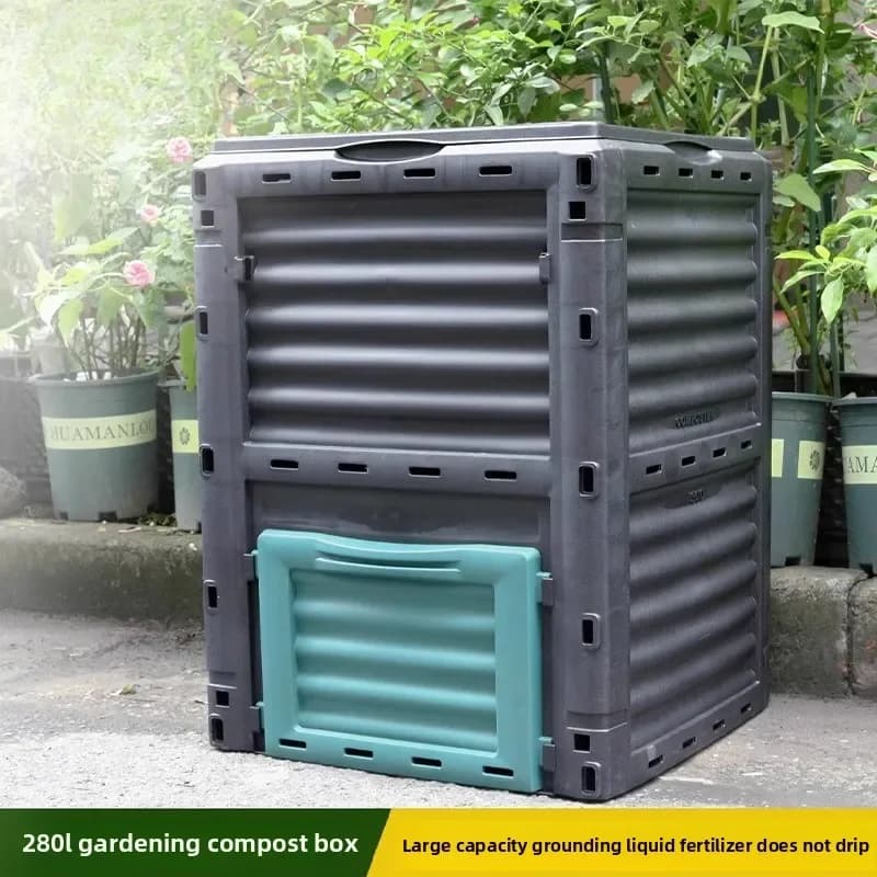 Compostiera da esterno per rifiuti alimentari domestici, compostiera per rifiuti organici da giardino, compostiera aerobica per rifiuti organici da giardino