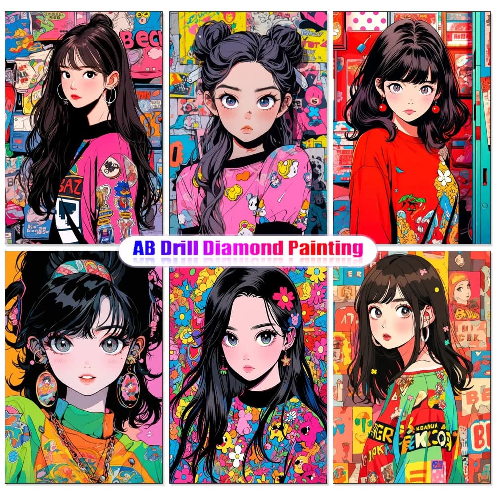 5D DIY Diamond Painting Pretty Girl Full Diamond Mosaic Embroidery Kitchen Cross Stitch Set Art Home Decoration Gift