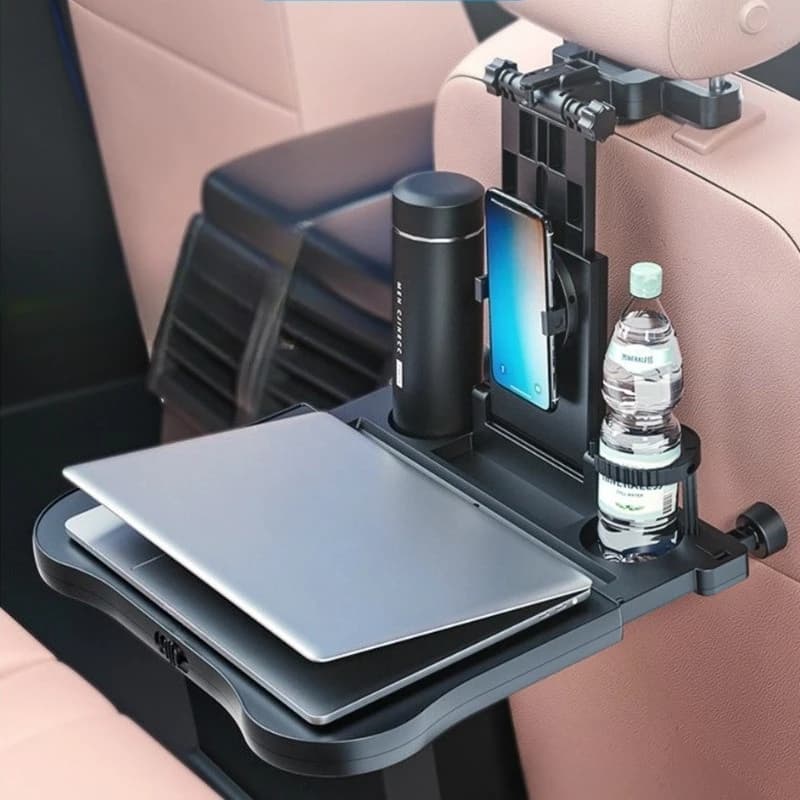Portable Car Laptop Computer Desk Mount Car Folding Table 360 Degree Rotation Suitable for SUV Sedan with coffee stand