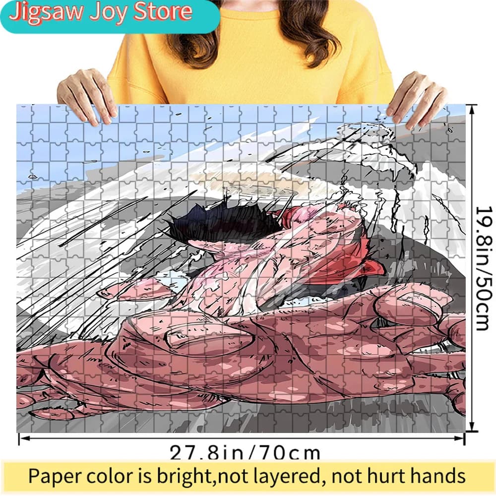 Puzzle di Carta Premium One Piece: Scena di Attacco del Gigantesco Braccio di Monkey D. Luffy Gear 3, Puzzle in Cartone di Alta Qualità, Divertimento per Tutta la Famiglia