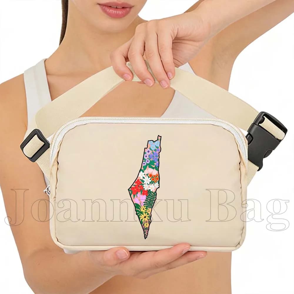 Women's Sports Waist Bag Waterproof for Cycling Gym Jogging, Cellular Door and Wallet, Portable Shoulder Pocket