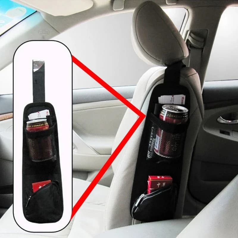 Borsa per seggiolino auto per auto Borse portaoggetti sospese lateralmente Portaoggetti per organizer con tasca in rete Comodo contenitore per custodia