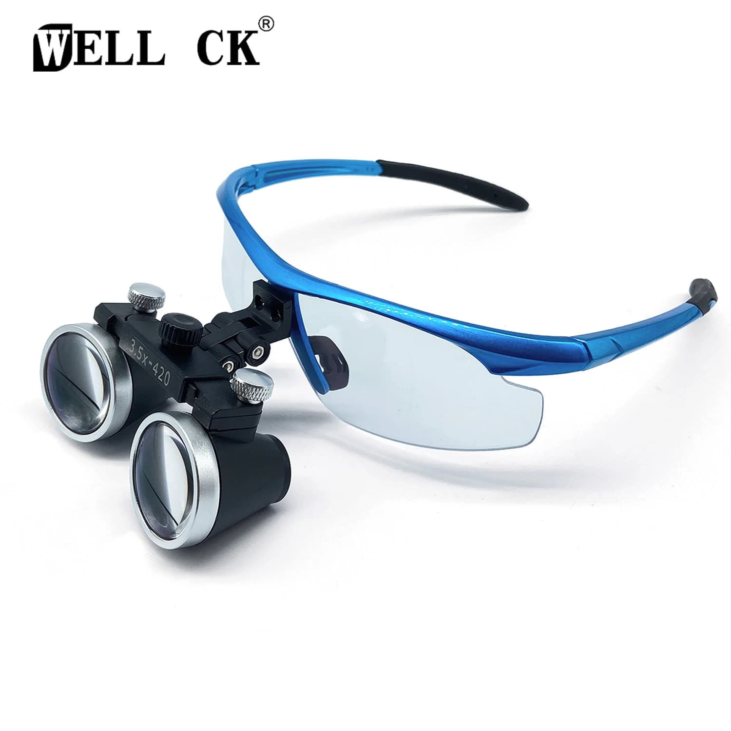 WellCK Dental Surgical Loupes 2.5X and 3.5X Binocular Magnifying Glass Loupe Surgery Magnifier Medical Operation Loupe