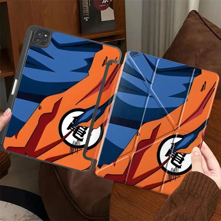 Tablet case for iPad Pro 2025 Mini 6 7 Air 4 5 M3 M2 1 2 M4 11 inch 11a 10a 9a 7a generation 12.9 inch with support and design Son Goku