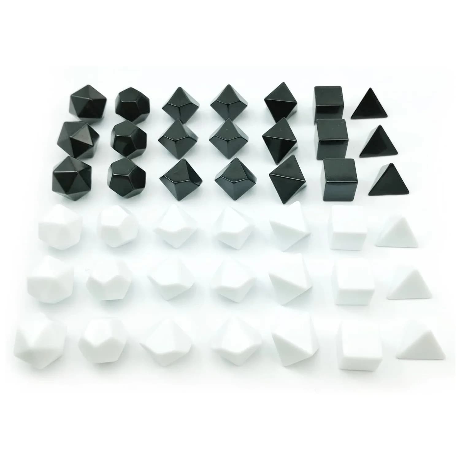 7 pezzi Set di nero bianco vuoto D20 D12 D10 D8 D6 D4 Kit dadi poliedrici per bambini fai da te incisione tavolo da tavolo gioco DND TRPG RPG