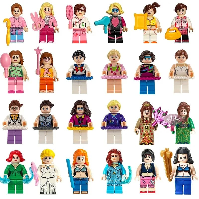 Bambola umanoida da costruire, principessa, medico, guerriera cinese, fai da te, cartone animato, mini bambola umanoida giocattolo, regalo di compleanno
