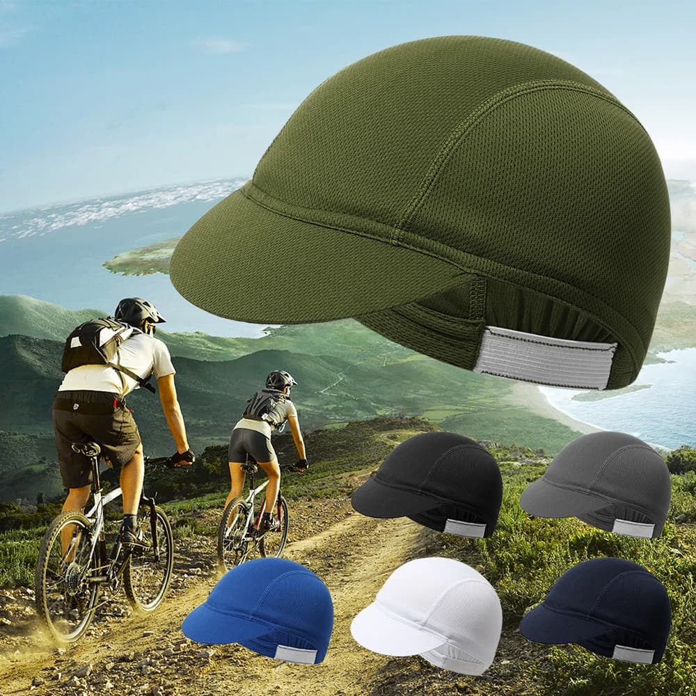 Protection Solid Color Portable Dustproof Summer Elastic Bicycle Riding Cap Cycling Hat Mesh Fabrics