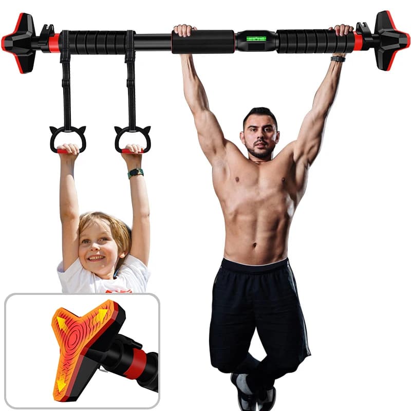 Wall Traction Station for heavy duty, with traction bar and dip, for home training