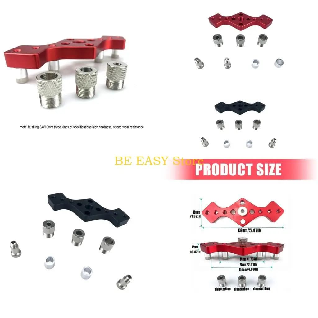 E28F Cabinet Hardware Jigs Set Woodworking Drawer Door Handle Jigs Center Dowel