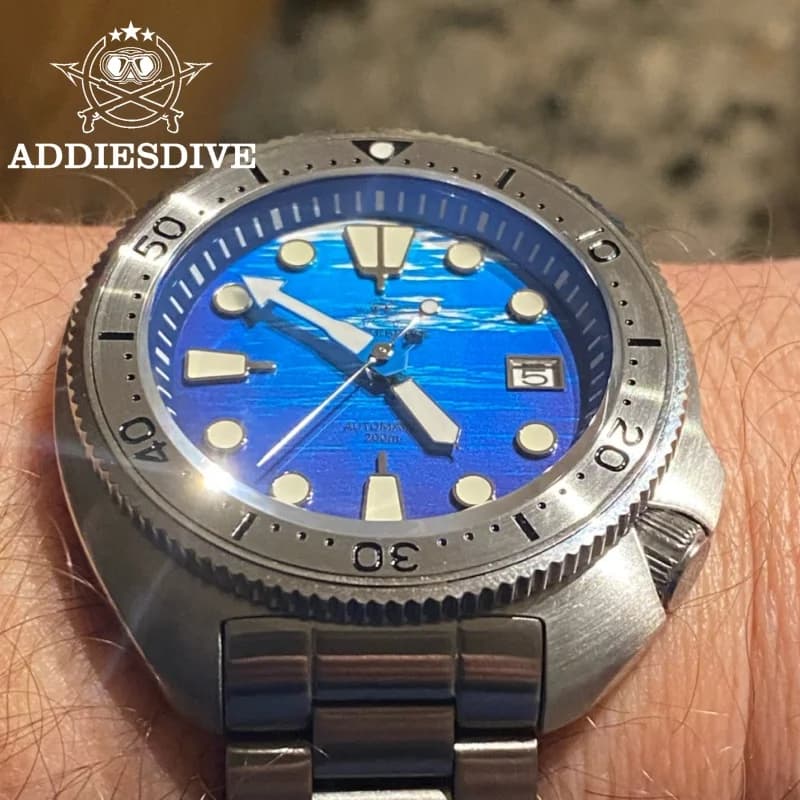 ADDIESDIVE NUOVO AD2045 Orologi da uomo NH35A Cristallo di zaffiro Moda casual BGW9 Luminoso 20Bar Orologio meccanico subacqueo Montre Homme