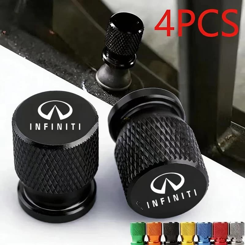 Tappi Valvola Pneumatici Auto Copri Valvola Antipolvere Per Infiniti Q50 FX35 G37 G35 QX70 FX45 EX35 Q30 Q70L QX50 QX30 QX60 4 Pezzi