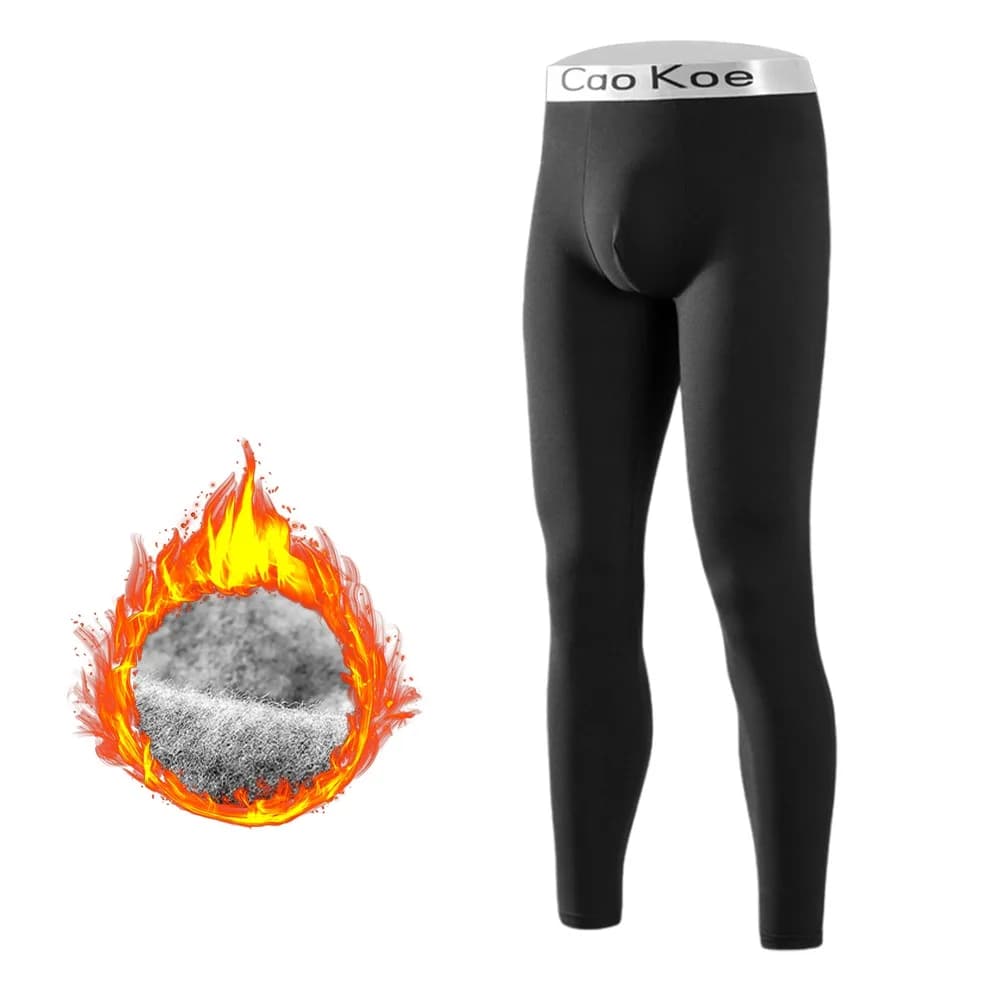 Fashion Stretch Men's Thermal Pants Fleece Lined Cold Weather Thermal Underwear for Men Winter Baselayer Legging
