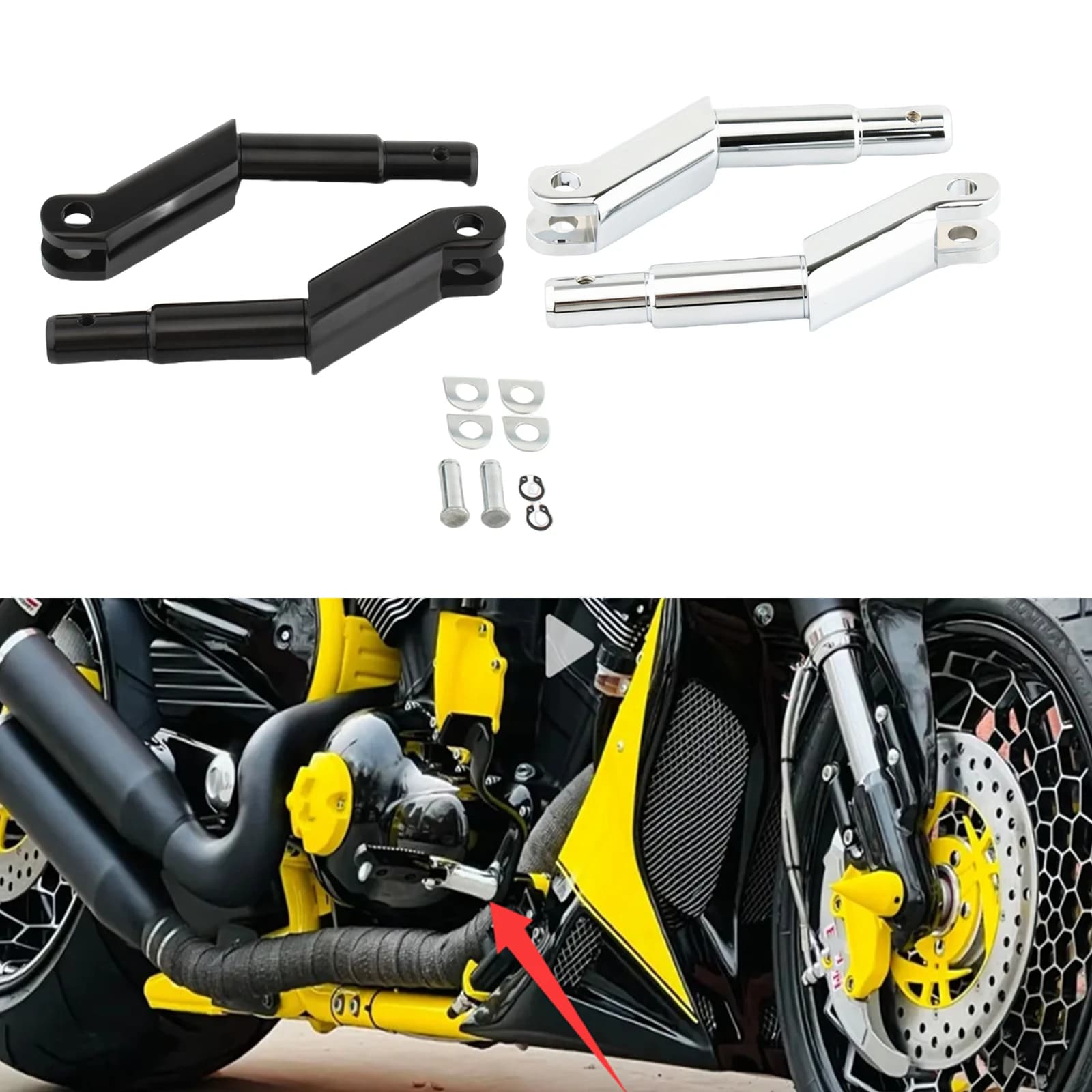 Staffa per poggiapiedi per montaggio su piolo per poggiapiedi per moto per Harley V-Rod Muscle Night Rod VRSC Special