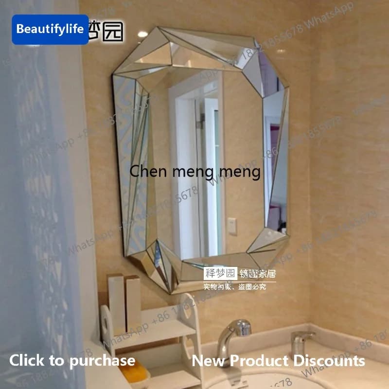Specchio tridimensionale da appendere M183/specchio decorativo per ingresso/specchio da bagno alla moda/specchio cosmetico in stile europeo