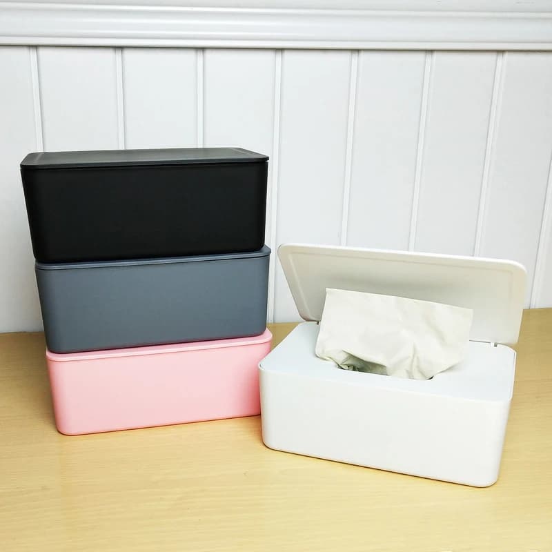 Scatola antipolvere per salviette umidificate con coperchio, dispenser porta salviette per pannolini, per casa, auto, ufficio, organizer per salviette di carta