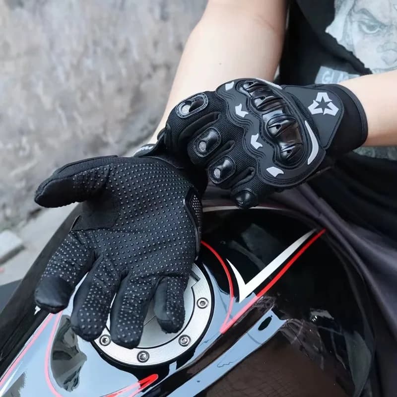 Men Black Full Finger Touchscreen Summer Motorcycle Gloves Cycling ATV MTB Guantes Moto Luvas Bike Riding Glove Women Red
