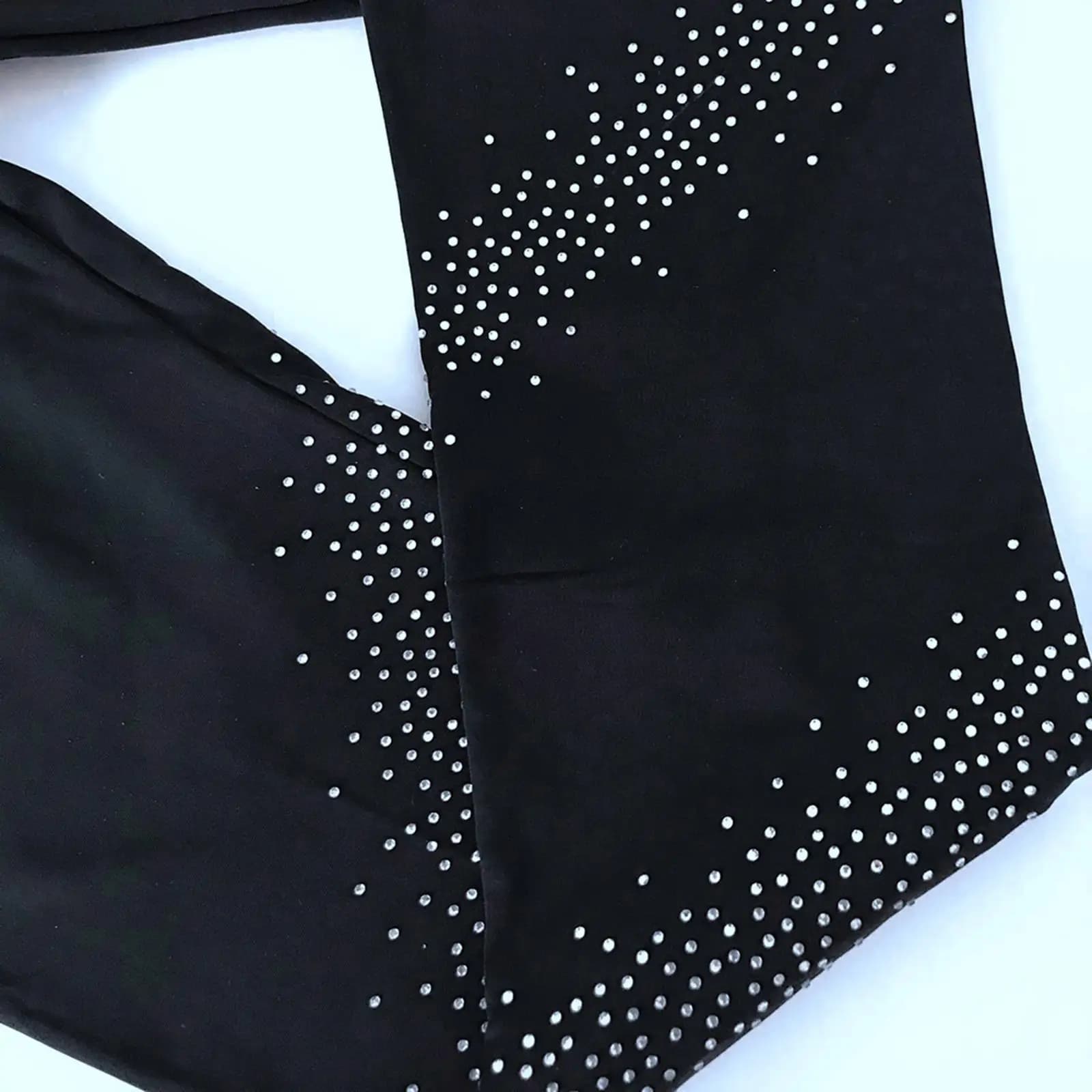 Ice Skating Jacket Pants Set Figure Skate Fleece Compression Sparkling Tights Gym Skate Dance Training Leggings