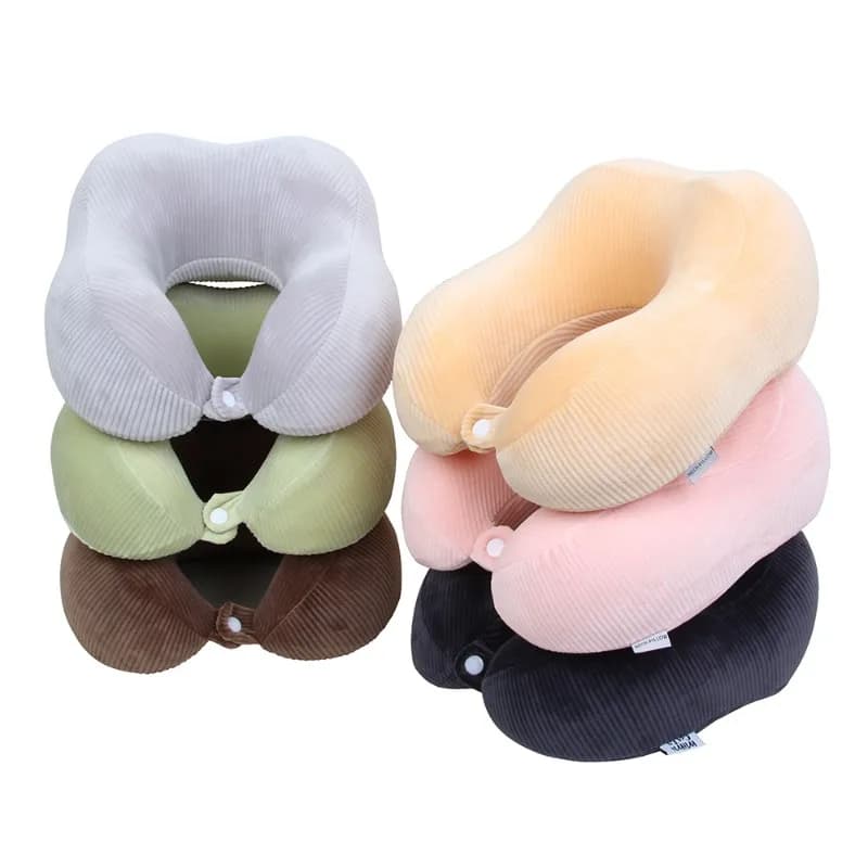 Cuscino per il Collo a Forma di U in Memory Foam per Viaggi, Ufficio e Pisolino, Supporto Cervicale, Design Ergonomico