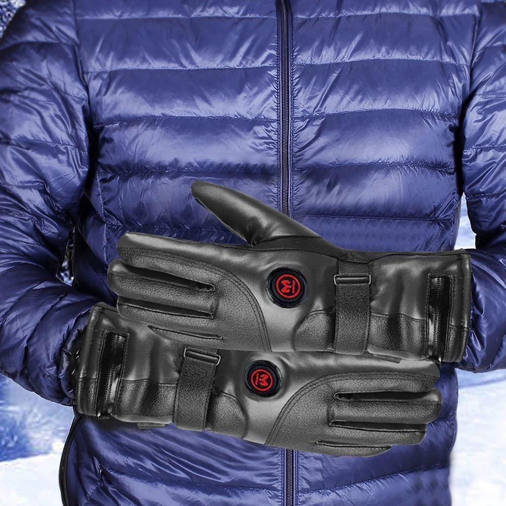 Waterproof Heat Gloves 3 Temperature Levels Touchscreen Thermal Gloves Cold climate gloves for motorcycle, ski and cycling
