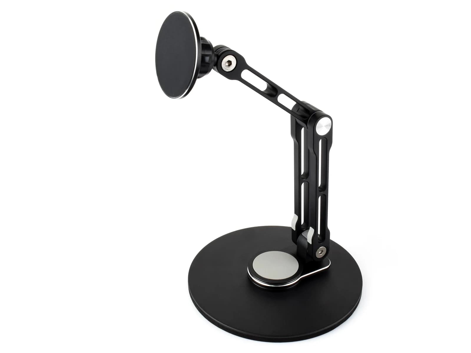 Magnetic support for portable monitor, 5 axle adjustable for 4-18.5 inch screens, folding, heavy base, N52 magnet