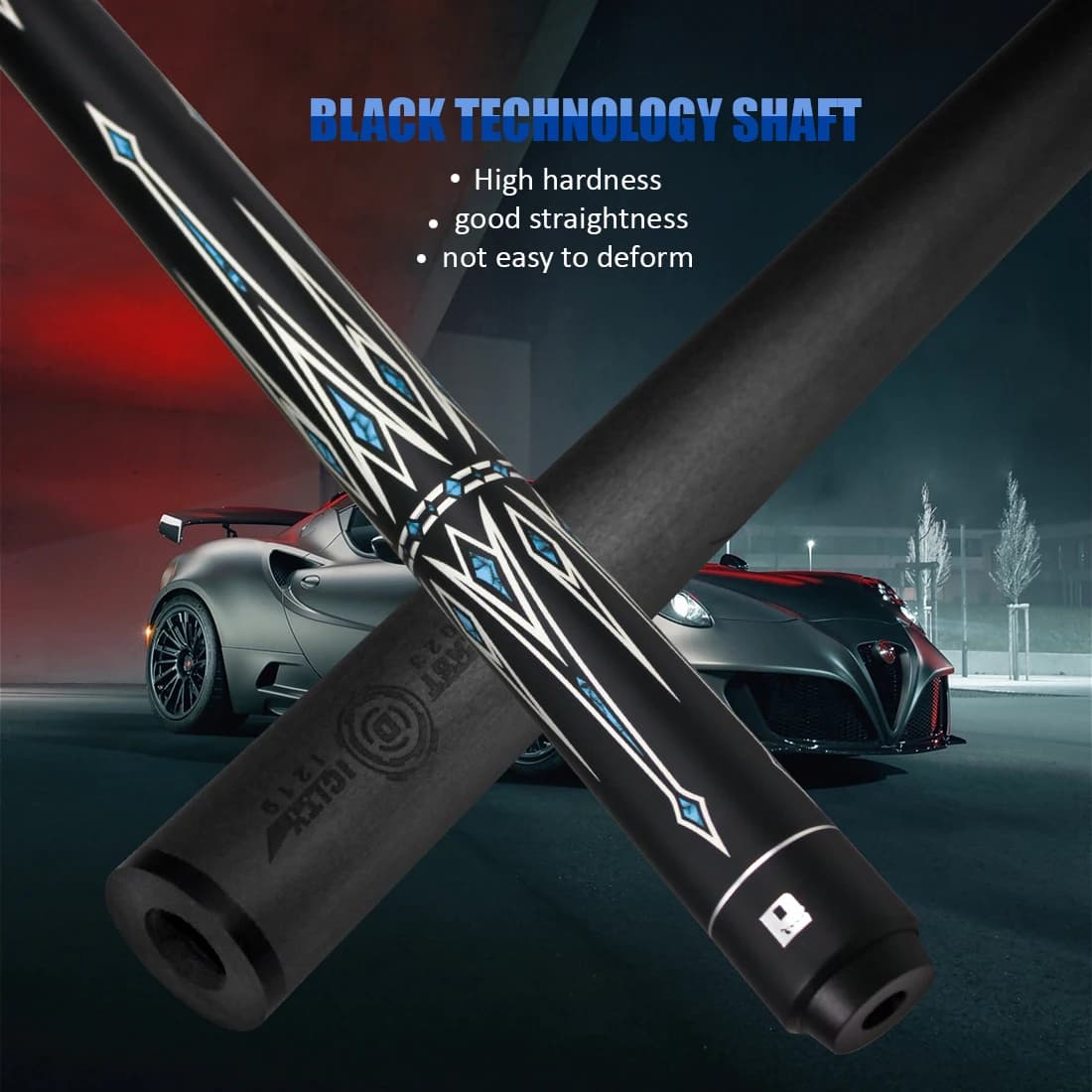 Little Monster BD Carbon Fiber Pool Cue Stick,12.5mm Low Deflection Shaft Billiard Cue Sticks,Pool Table Sticks Queue