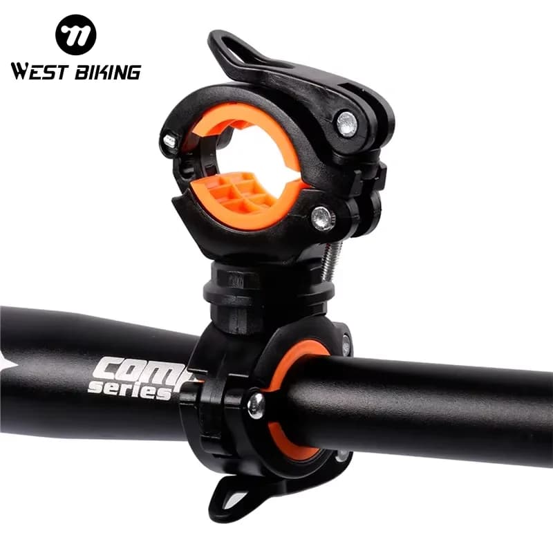 WEST BIKING Bike Light multifunctional bracket 360 degree swivel bicycle holder for LED torch cycling accessories
