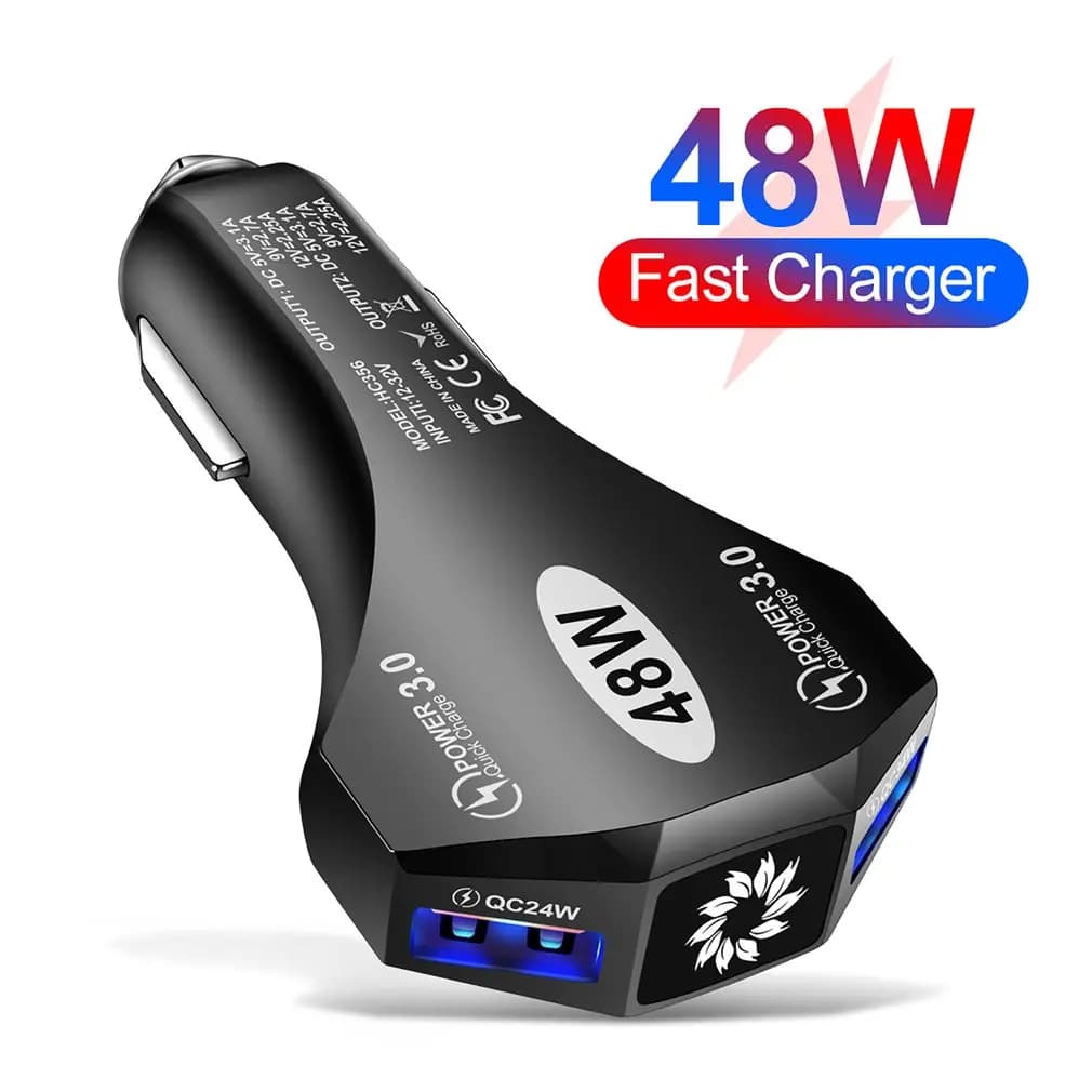 Caricatore rapido USB da 48 W 2 porte di ricarica per iPhone Xiaomi Huawei P40 Samsung caricatore per auto USB a ricarica rapida Dropshipping all'ingrosso