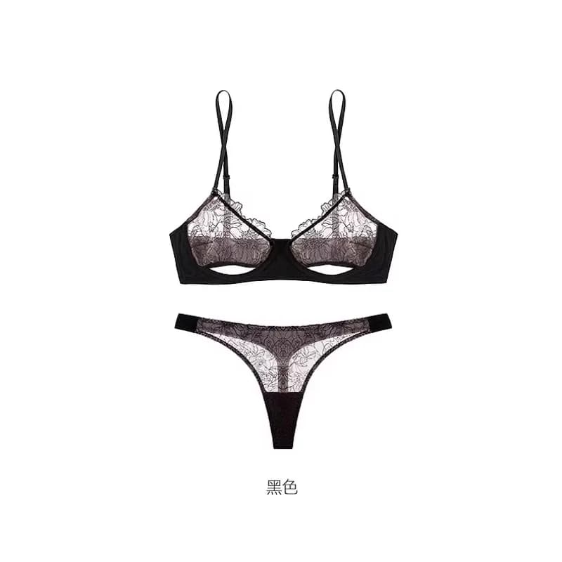 MOYISU Set minimizzatore a prezzi accessibili Reggiseni in tulle francese in pizzo Anti-cedimento Busto grande Copertura bralette pura e confortevole a lunga durata Tutti i giorni