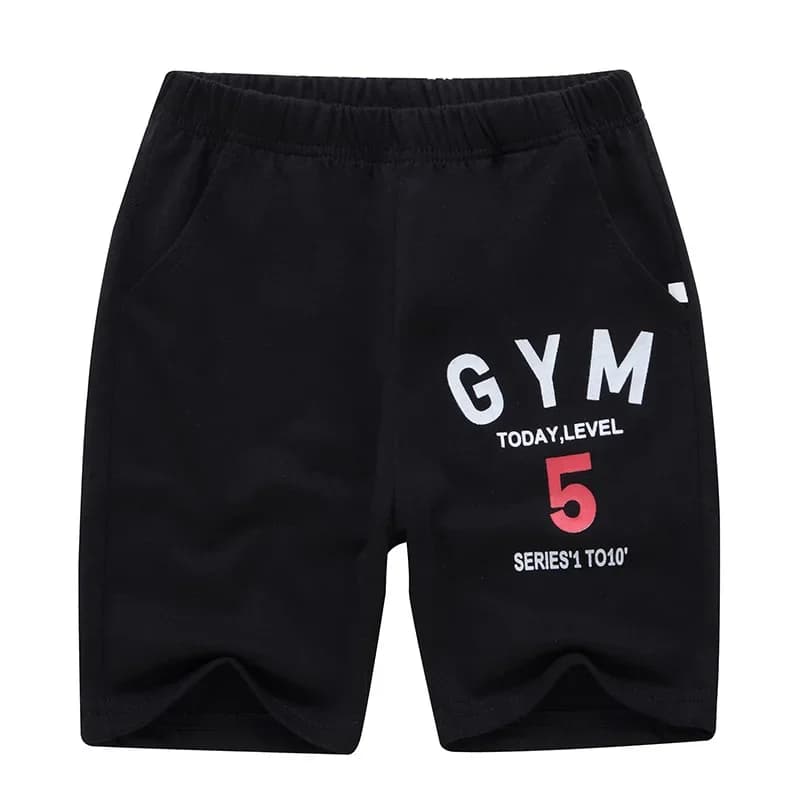 Summer Big Kids Shorts Wholesale 6-12 Year Old Children Letter Casual Short Classic Black Gray Navy Blue Student Boys Sweatpants
